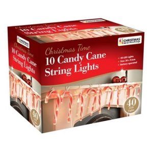 10PC CANDY CANE LED STRING LIGHTS