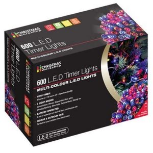 600 LED BATTERY TIMER LIGHT MULTI COLOUR