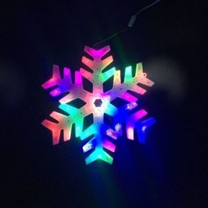 30CM 20LED SNOWFLAKE MULTI COLOUR WINDOW LIGHT