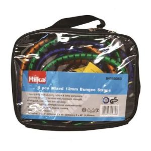 HILKA 6PC 12MM BUNGEE STRAP SET