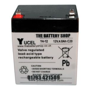 YUCEL/YUASA 12V 4A LEAD ACID BATTERY C20