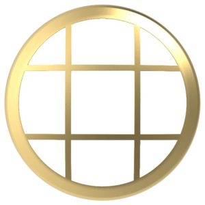 ALL LED BRUNO GOLD CROSS GRILL BEZEL FOR BRUNO BULKHEAD ABD20/CCT