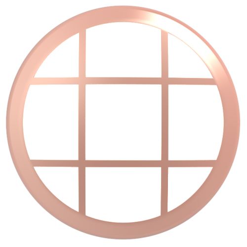 ALL LED BRUNO ROSE GOLD CROSS GRILL BEZEL FOR BRUNO BULKHEAD ABD20/CCT