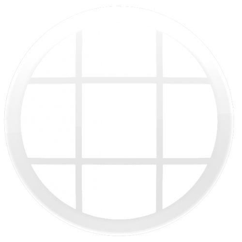 ALL LED BRUNO POLAR WHITE CROSS GRILL BEZEL FOR BRUNO BULKHEAD ABD20/CCT