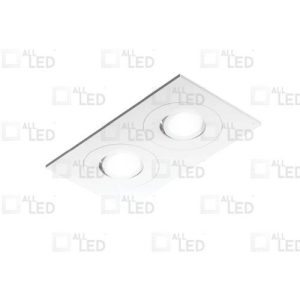 ALL LED ICAN75 DUET MULTIPLE PLATE FOR ICAN75, 2 HOLES PLATE - ALUMINIUM , POLAR WHITE