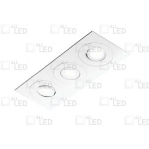 ALL LED ICAN75 TRIFECTA MULTIPLE PLATE FOR ICAN75, 3 HOLES PLATE - ALUMINIUM , POLAR WHITE
