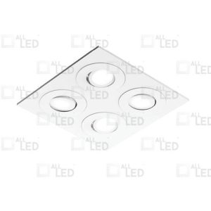 ALL LED ICAN75 QUAD MULTIPLE PLATE FOR ICAN75, 4 HOLES PLATE - ALUMINIUM , POLAR WHITE