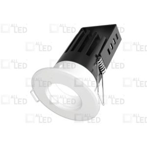 ALL LED DEFENDER MINI 9W MINI LED FIRERATED IP65 BAFFLED DOWNLIGHT, 4000K, DIMMABLE, INCLUDES MAGNETIC POLAR WHITE BEZEL, WHITE & BLACK BAFFLE, INSULATION COVER