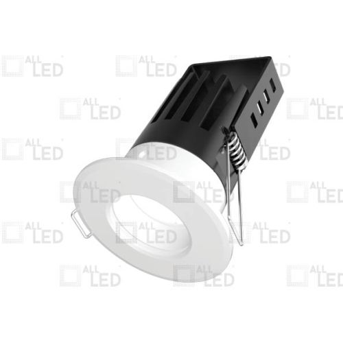 ALL LED DEFENDER MINI 9W MINI LED FIRERATED IP65 BAFFLED DOWNLIGHT, 4000K, DIMMABLE, INCLUDES MAGNETIC POLAR WHITE BEZEL, WHITE & BLACK BAFFLE, INSULATION COVER