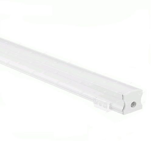 ALL LED PROFILE4 2M WHITE FINISH DEEP CHANNEL PROFILE WITH OPAL DIFFUSER, EXTRUDED 6063 AIRCRAFT ALUMINIUM, INCL END CAPS & BRACKETS