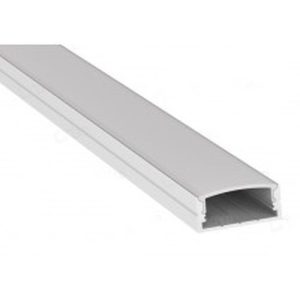 ALL LED 2M WHITE FINISH,DOUBLE WIDE PROFILE WITH OPAL DIFFUSER, EXTRUDED 6063 AIRCRAFT ALUMINIUM, INCL END CAPS