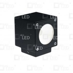 ALL LED CUBE 6W LED CUBE DECORATIVE WALL LIGHT, 3000K, BLACK, IP65