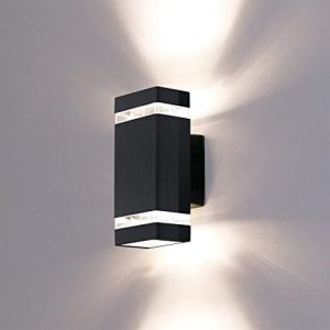 ALL LED TUBULAR UP & DOWN GU10 BRUSHED ALUMINIUM WALL LIGHT - BI-DIRECTIONAL MODEL, IP65