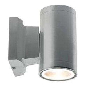 ALL LED TUBULAR UP OR DOWN GU10 BRUSHED ALUMINIUM WALL LIGHT - UNI-DIRECTIONAL MODEL, IP65