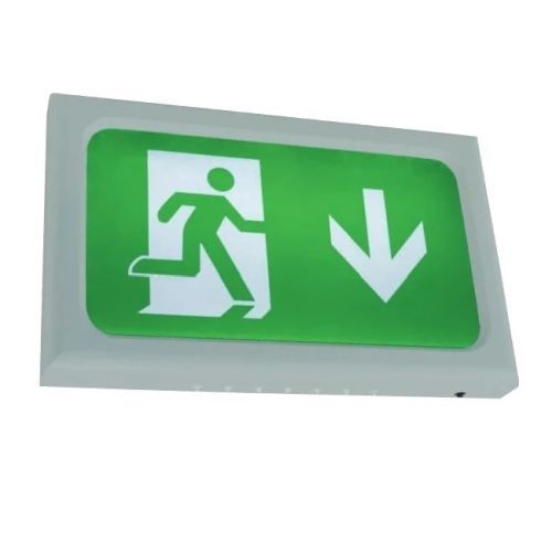 ANSELL WHITE 2.5W LED ENCORE MAINT/N.MAINT EXIT BOX