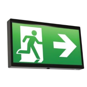 ANSELL ENDLED LITHIUM EXIT SIGN BLACK