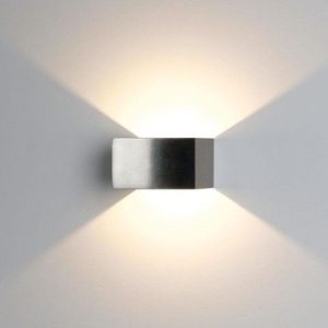 ANSELL FACET 3000K LED WALL LIGHT SATIN CHROME