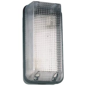 ASD ANTI-VANDAL BULKHEAD BLACK, PRISMATIC DIFFUSER, 100W
