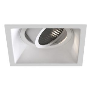ASTRO MINIMA SLIMLINE SQUARE ADJUSTABLE FIRE-RATED MATT WHITE