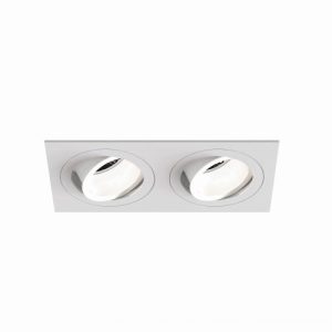 ASTRO PINHOLE SQUARE TWIN ADJUSTABLE MATT WHITE