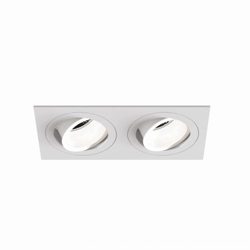 ASTRO PINHOLE SQUARE TWIN ADJUSTABLE MATT WHITE