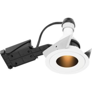 AURORA GU10 FIXED OVAL RECESSED BAFFLE DOWNLIGHT