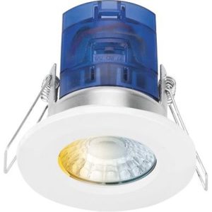 AURORA 240V 7W LED IP65 FIXED DIMMABLE FIRE RATED DOWNLIGHT WHITE CCT 3000K/4000K/5700K
