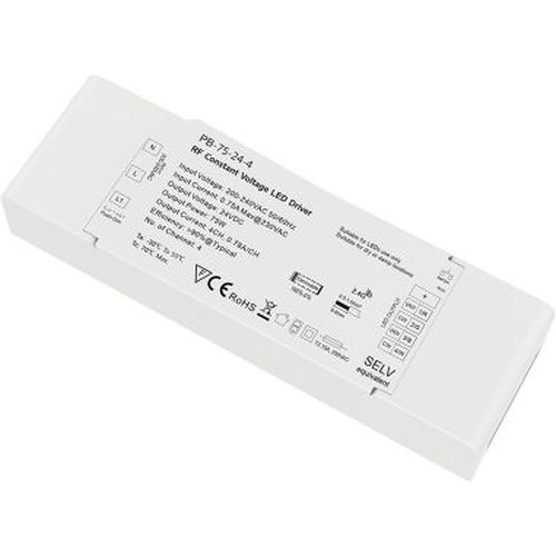 AURORA 200-240V 75W 24V CONSTANT VOLTAGE RGBW / TUNEABLE WHITE LED DRIVER WITH RF CONTROL