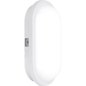 AURORA 220-240V 15W IP65 1610LM IK06 POLYCARBONATE OVAL LED BULKHEAD WHITE 3000K
