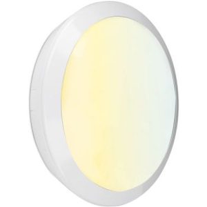 AURORA 220-240V 25W IP66 360MM 1800LM IK10 LED ROUND BULKHEAD WHITE CCT