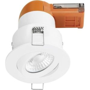 AURORA 240V 6W 680LM 60? ADJUSTABLE DIMMABLE FIRE & ACOUSTIC RATED LED DOWNLIGHT WHITE 3000K