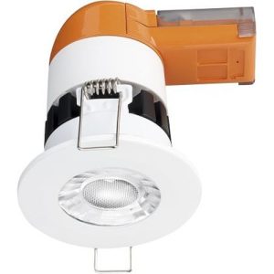 AURORA 240V 6W 620LM 60? FIXED DIMMABLE FIRE & ACOUSTIC RATED LED DOWNLIGHT 4000K