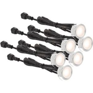 AURORA FIXED IP67 LED DECK LIGHT KIT 6 PACK BLUE