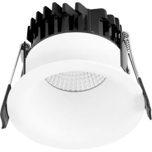 AURORA 220-240V 7W IP44 FIXED 20MM BAFFLE DIMMABLE LED DOWNLIGHT 3000K