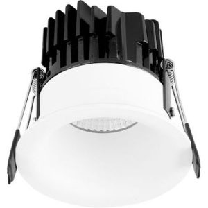 AURORA 220-240V 10W IP44 FIXED 20MM BAFFLE DIMMABLE LED DOWNLIGHT 3000K