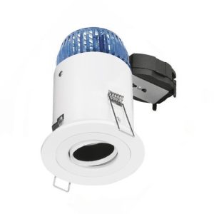 AURORA GU10 ADJ. RECESSED BAFFLE FIRE RATED DOWNLIGHT WHITE