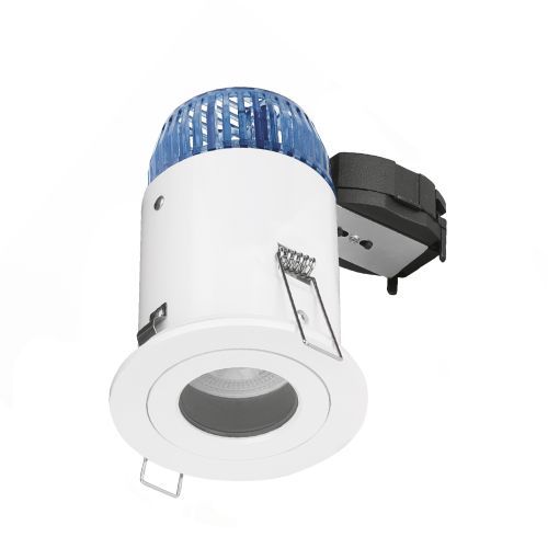 AURORA GU10 IP44 FIXED RECESSED BAFFLE FIRE & ACOUSTIC RATED DOWNLIGHT WHITE