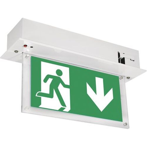 AURORA 240V 3.3W LED 1/2/3/8H RECESSED EMERGENCY EXIT SIGN WITHOUT LEGEND