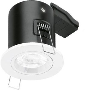 AURORA GU10 FIXED FIRE RATED DOWNLIGHT WHITE