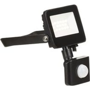 AURORA 10W LED IP65 ADJUSTABLE FLOODLIGHT PIR BLACK 4000K