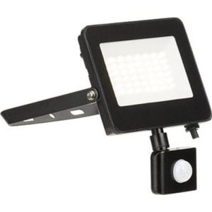 AURORA 30W LED IP65 ADJUSTABLE FLOODLIGHT PIR BLACK 4000K