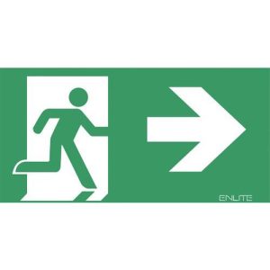 AURORA 2 X LEFT/RIGHT PVC EMERGENCY EXIT LEGENDS FOR EN-EMLED21,22 & 24
