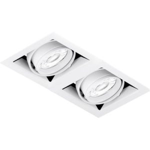 AURORA GU10 ADJUSTABLE TWIN MULTIPLE MATT WHITE