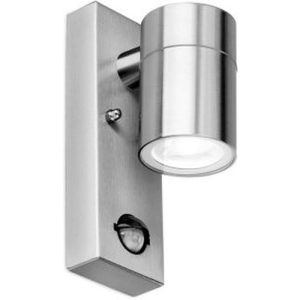 AURORA GU10 IP44 304 STAINLESS STEEL DOWN PIR WALL LIGHT