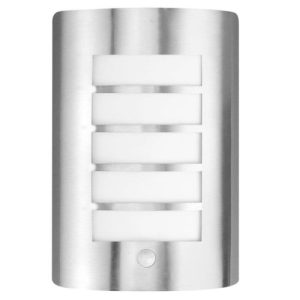 BELL STAINLESS STEEL LUNA LOUVRE WALL LIGHT WITH P