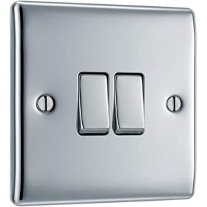 BG 2G 2W POLISHED CHROME SCREWED SWITCH