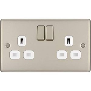 BG PEARL NICKLE 2G SWITCHED SOCKET