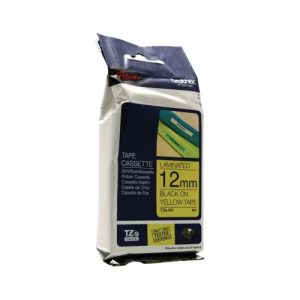 BROTHER LABEL CARTRIDGE 12MM BLACK ON YELLOW 8M