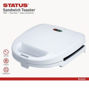 STATUS BURBANK 2 SANDWICH WHITE TOASTER