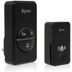 BYRON WIRELESS KINETIC DOOR CHIME - BLACK
